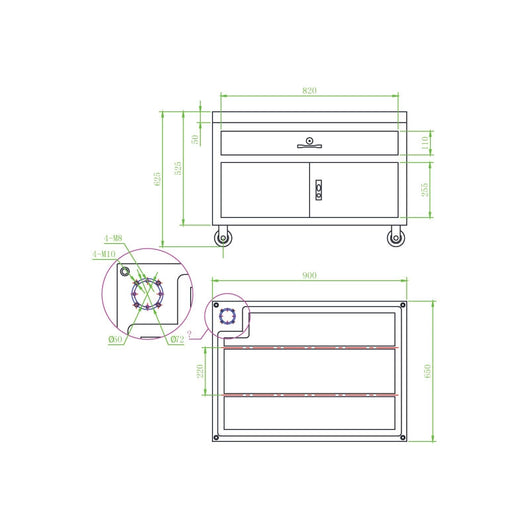 Tapping Arm Table with Precision Ground Cast Iron Bench Top – Machine ...